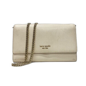 Kate Spade New York "MORGAN" Saffiano Leather Fold over Gold Chain Crossbody Bag